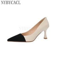 2022 women pointed toe pumps thin heel fashion shallow slip on ladies elegant party shoes spring female wedding shoes new