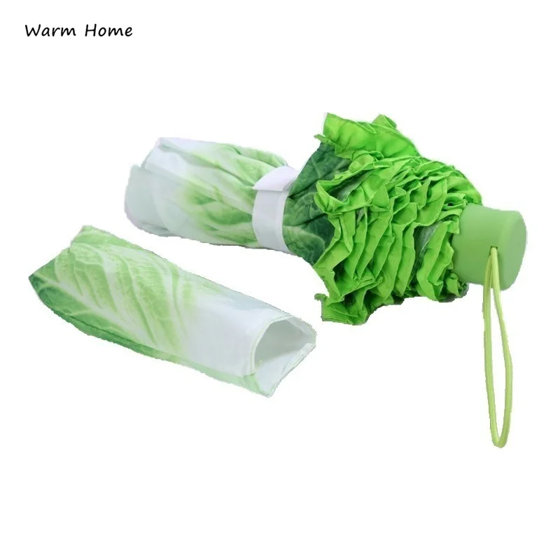 

Creative Cabbage Umbrella Lettuce Folding Sunny and Rainy Umbrellas Anti-uv Beach Funny Vegetable Umbrella Parasol Women Gifts