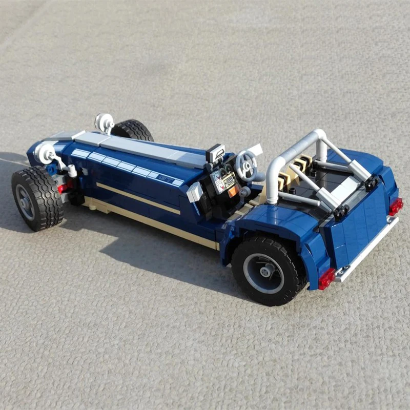 Фото 694 детали MOC Caterham 7 Creator Expert, модель из строительных блоков, игрушка, конструктор, рождественский подарок, художественная коллекция, подарок на день рождения №1
