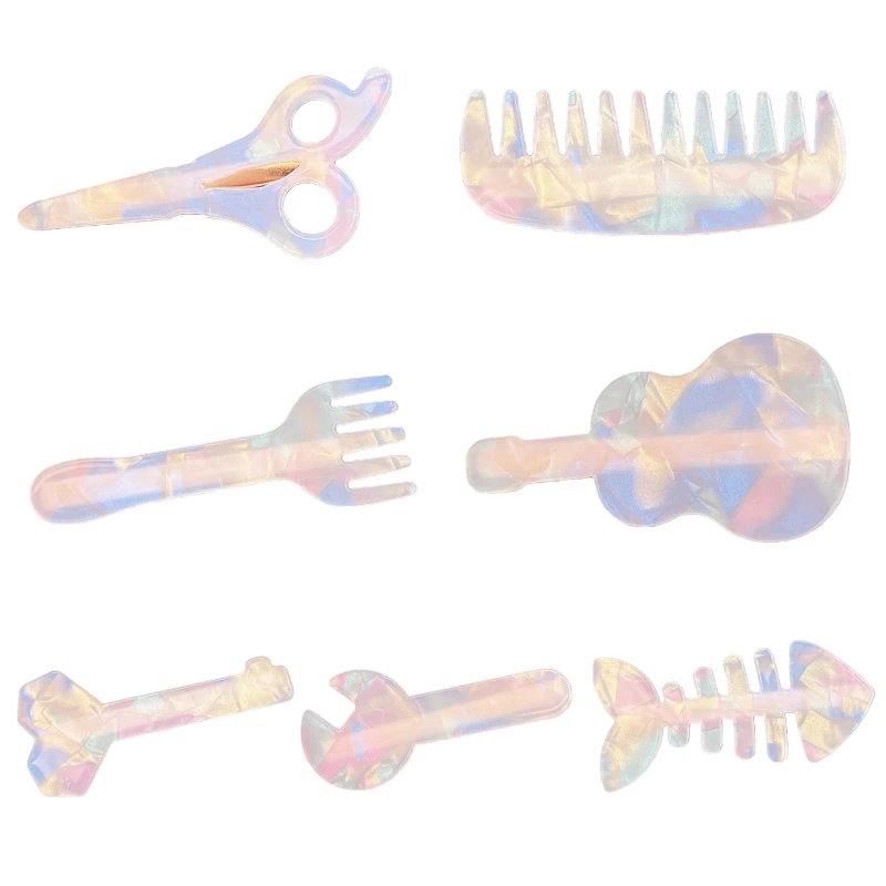 

Dainty Dazzle Color Hair Clips Headdress Festival Hairclip for Hair Style Making L21E