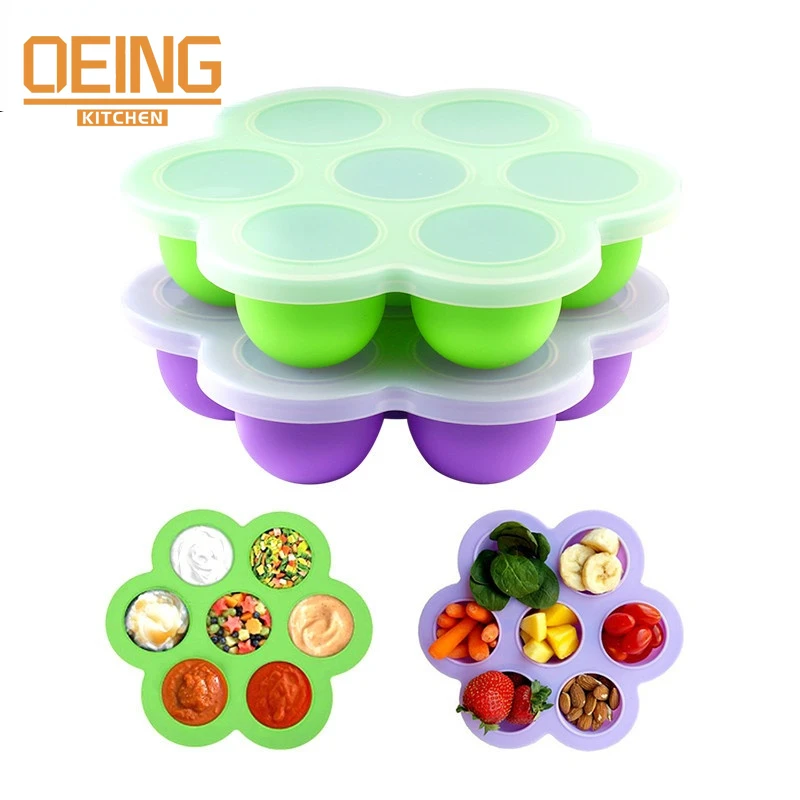 

Silicone Food Container Egg Bites Molds Set Baby Storage Ice Cube Reusable Freezer Tray with Lid Tools Cake Decorating Tools