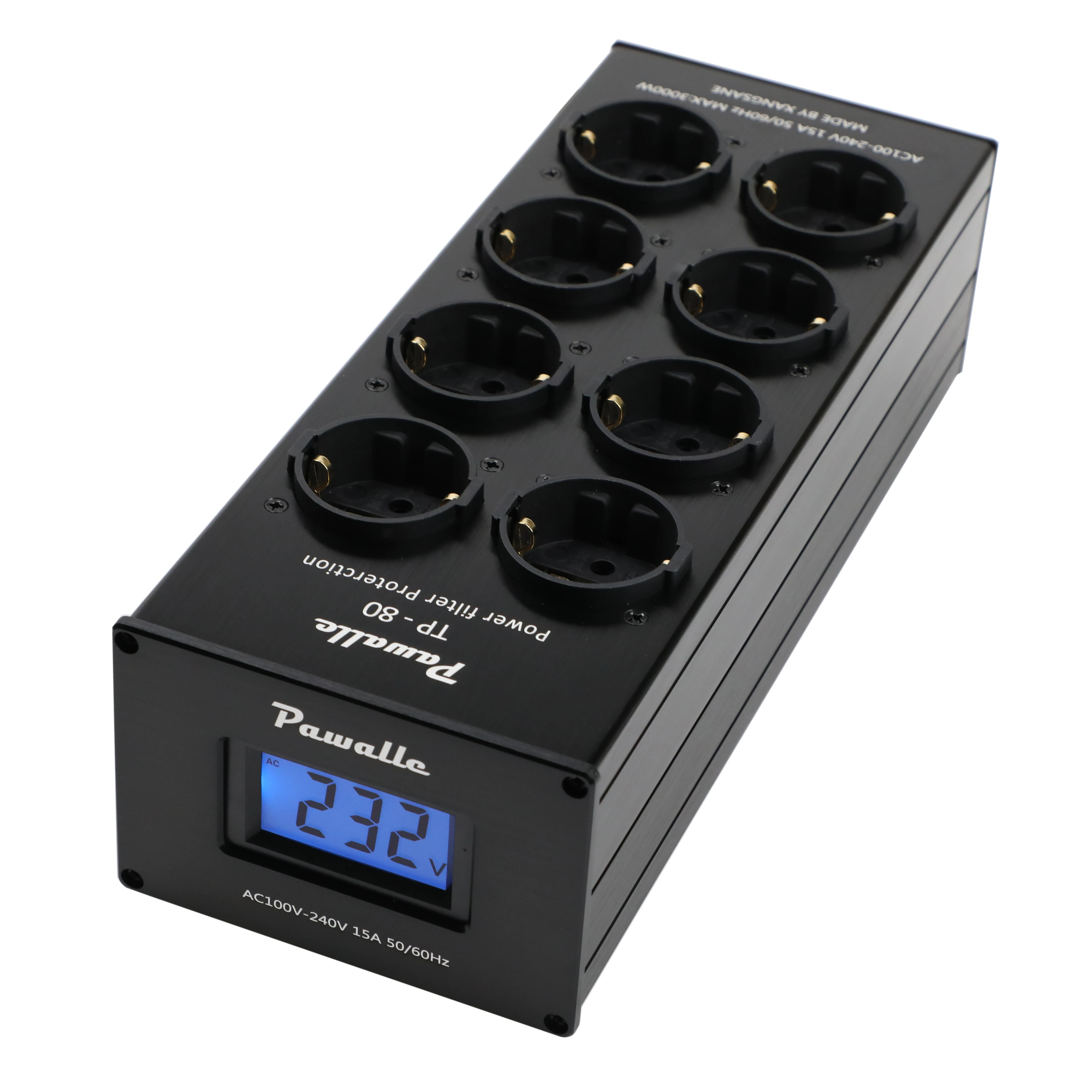 Фото Pawalle Tp80 Power Filter Socket EU, позолоченная розетка из чистой меди с шумоподавлением и защитой от перенапряжения №4