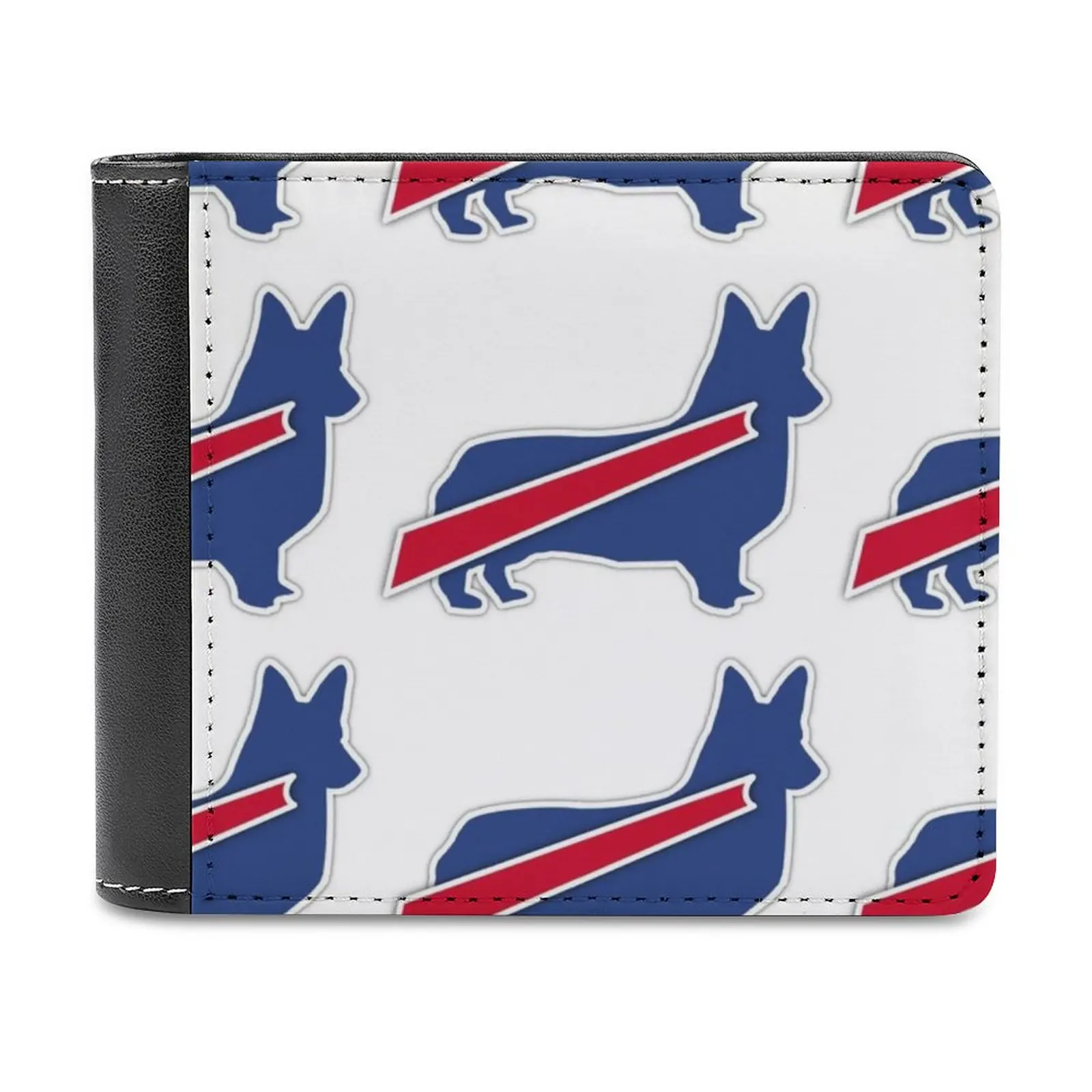 

Кожаный кошелек Corgi, мужской тонкий кошелек, бумажники, кошелек для денег, бумажник с персонализированным рисунком