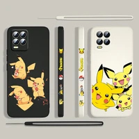 anime cute pikachu for oppo realme 50i 50a 9i 8i 8 6 pro find x3 lite neo gt master a9 a5 liquid left rope phone case capa cover