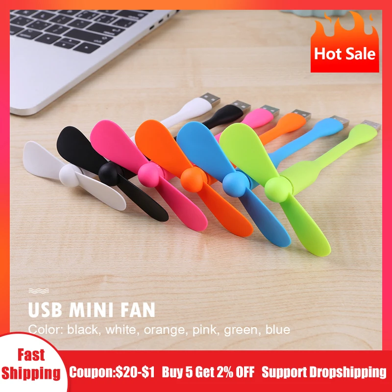 

Mini USB Fan Flexible Bendable Fan For Power Bank Laptop PC AC Charger Portable Handheld Cooling Fan For Computer Summer Gadgets