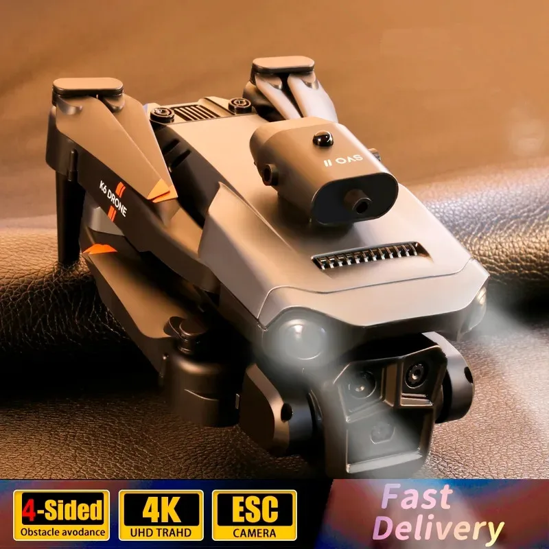 

Дрон 4K профессиональный HD ESC три камеры Wifi FPV 360 ° обход препятствий оптический поток складной Квадрокоптер Радиоуправляемый вертолет игрушки