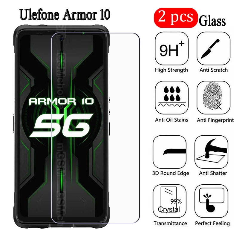 2-1 шт. 9H 2.5D стекло для Ulefone Armor 10 чехол для смартфона Защитная пленка для экрана Armor10 5G взрывозащищенное Закаленное стекло