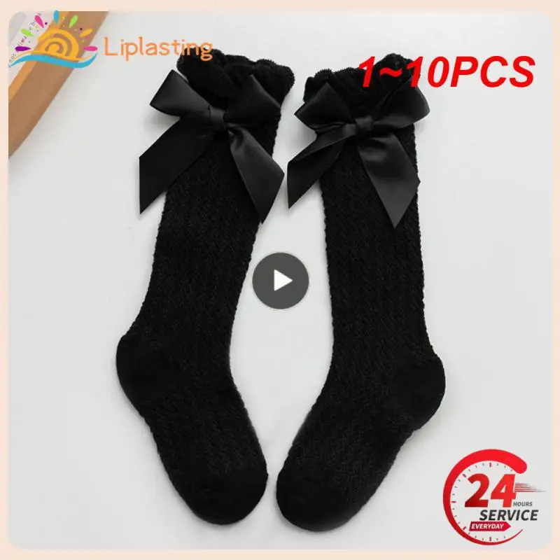 

Однотонные носки с бантом, 100% хлопок, 1-10 шт.