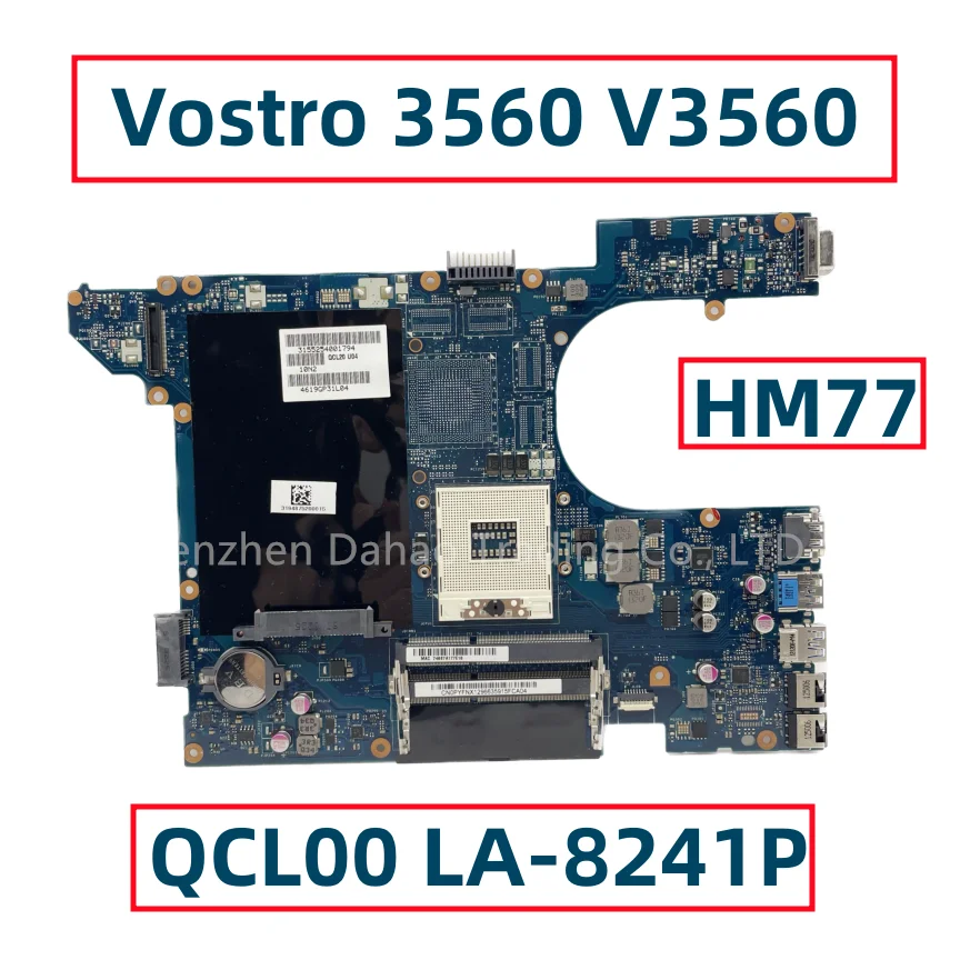 QCL00 LA-8241P для Dell Vostro 3560 V3560 материнская плата для ноутбука с HM77 CN-0PYFNX 0PYFNX DDR3L полностью протестирована