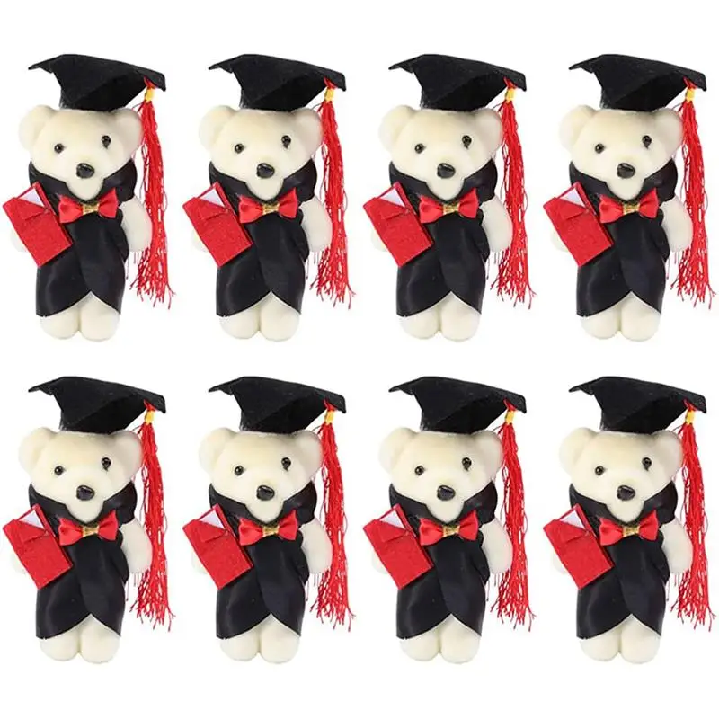 

Graduation Plush Bears Stuffed Mini Box Party Gifts Gift Animal Supplies Bouquet Tiny Class Roses High Toys Wedding Present Toy