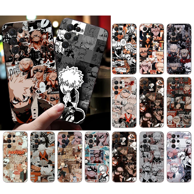 

Phone Case for Samsung Galaxy S23 S22 S21 S20 Ultra S20 S22 S21 S10 S9 Plus S10E S20FE Bakugo My Hero Academia Case