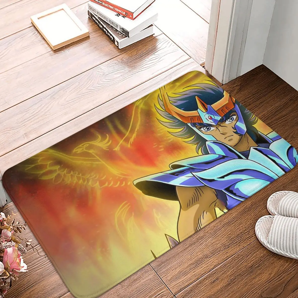 

Аниме Противоскользящий коврик Saint Seiya Advanture, «Рыцари Зодиака», «Ikki Phoenix», домашний кухонный коврик для гостиной