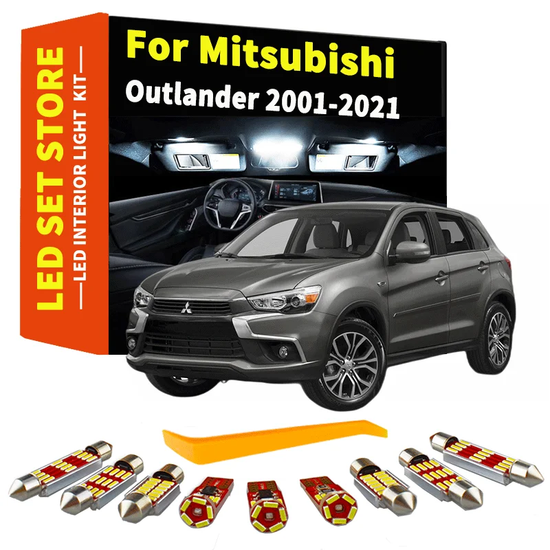 

9 шт. Canbus для Mitsubishi ASX 2010 2011-2020 комплект светодиодного освещения для салона автомобиля, подсветка номерного знака, аксессуары для автомобисве...