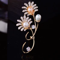 korean version of fashion freshwater pearl brooch fashion personality fixed clothes accessories coat coat accessories women