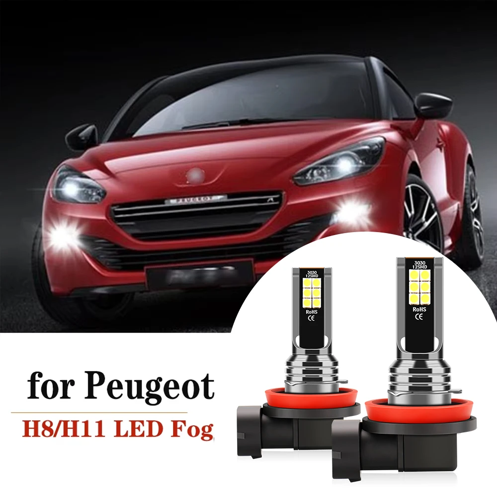 2x для Peugeot RCZ 2010-2015 Traveller 2016-2017 Rifter 2018-2019 Авто светодиодный H8 H11 H16JP Противотуманная