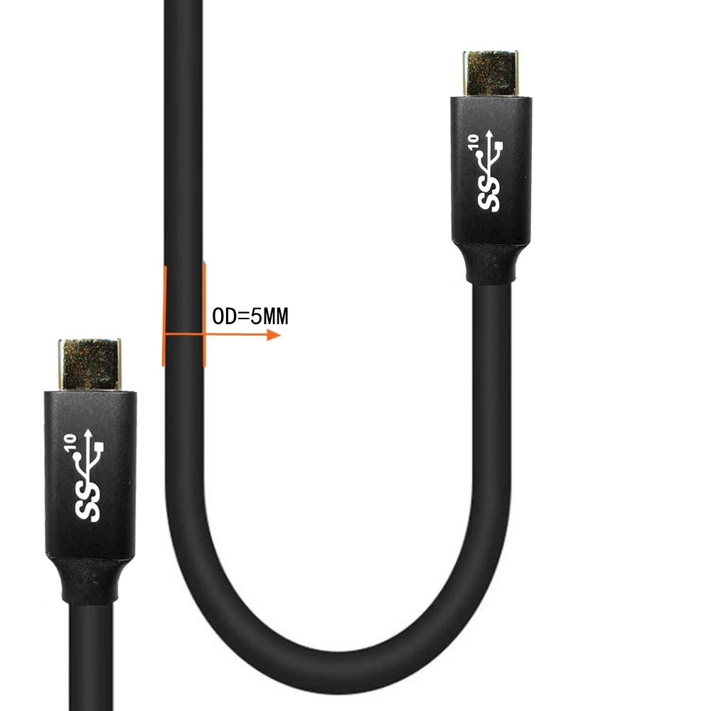 0 5 м 1 100 Вт PD быстрая зарядка USB 3.1 Gen2 двойная головка Type-C с чипом электронного