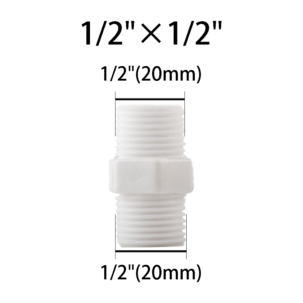 

Пластиковый соединитель для садового водопровода GI Yuling 1/2"-1", белый