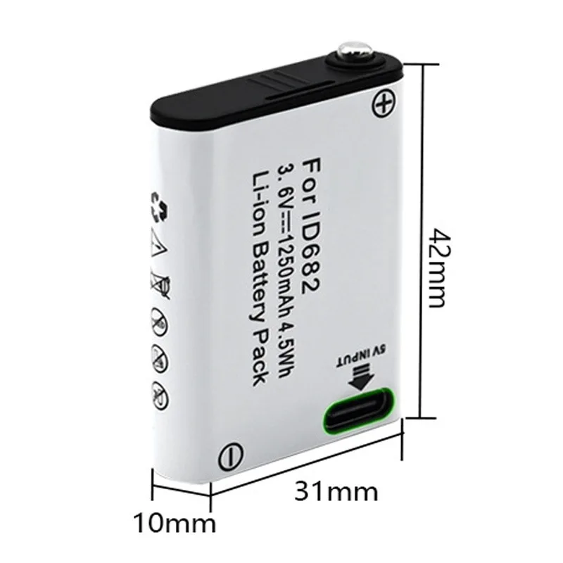 Фото Аккумулятор DL-PZ682 3.6V 1250mAh для налобного фонаря Petzl Actik Core, перезаряжаемая литиевая батарея от Petzl №4