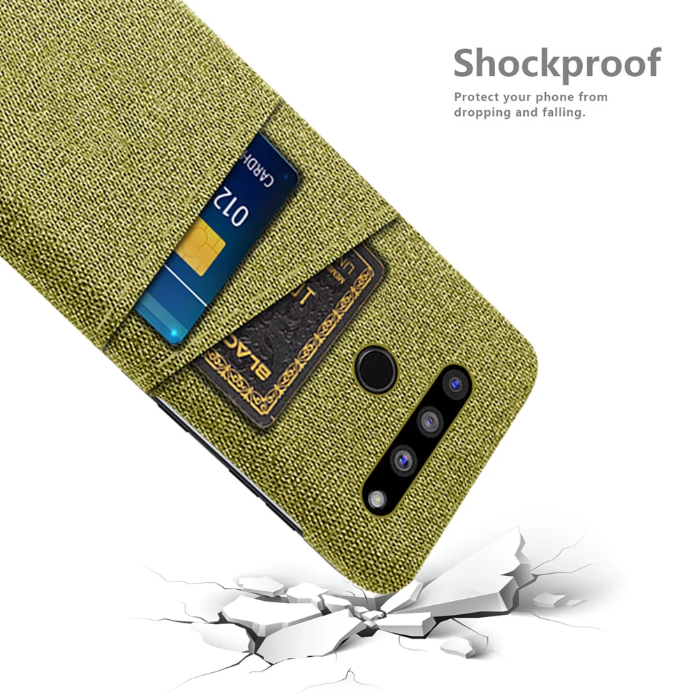 

Case On The For LG V50 G8 G7 ThinQ V30 Luxury Fabric Dual Card Phone Coque Card Slots Wallet Cover For LG G6 V 30 V50thinq Capa