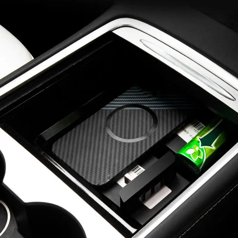 

Armrest Center Storage Box Anti Slip Rear Storage Boxes Shock Absorption Central Control Armrest Box Secret Storage Accessory