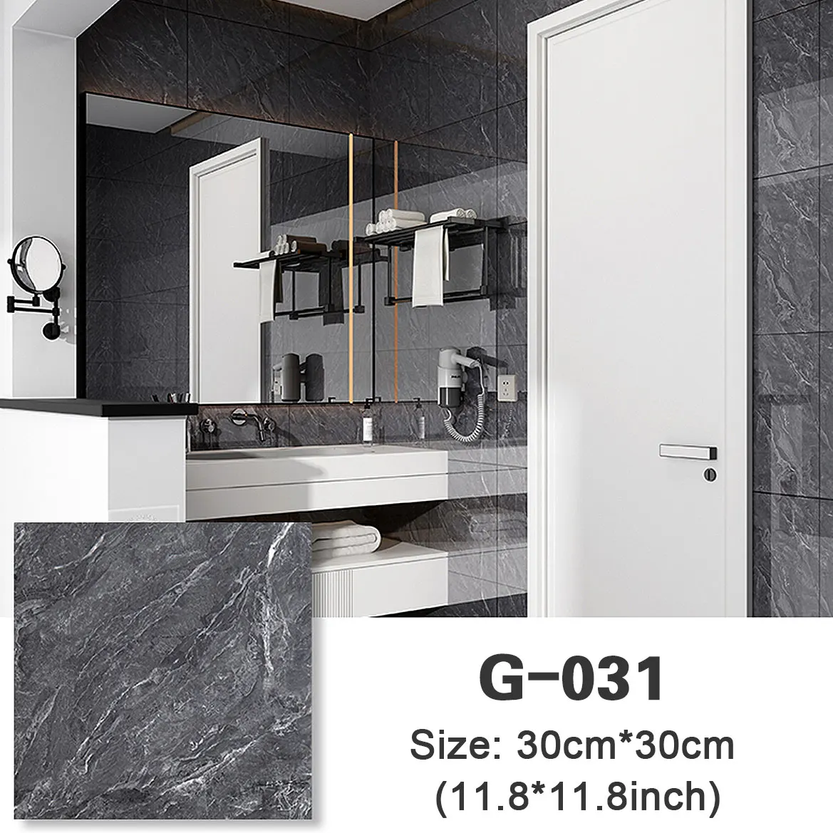 10 шт. толстые наклейки на стену самоклеящаяся плитка пол мраморные обои для