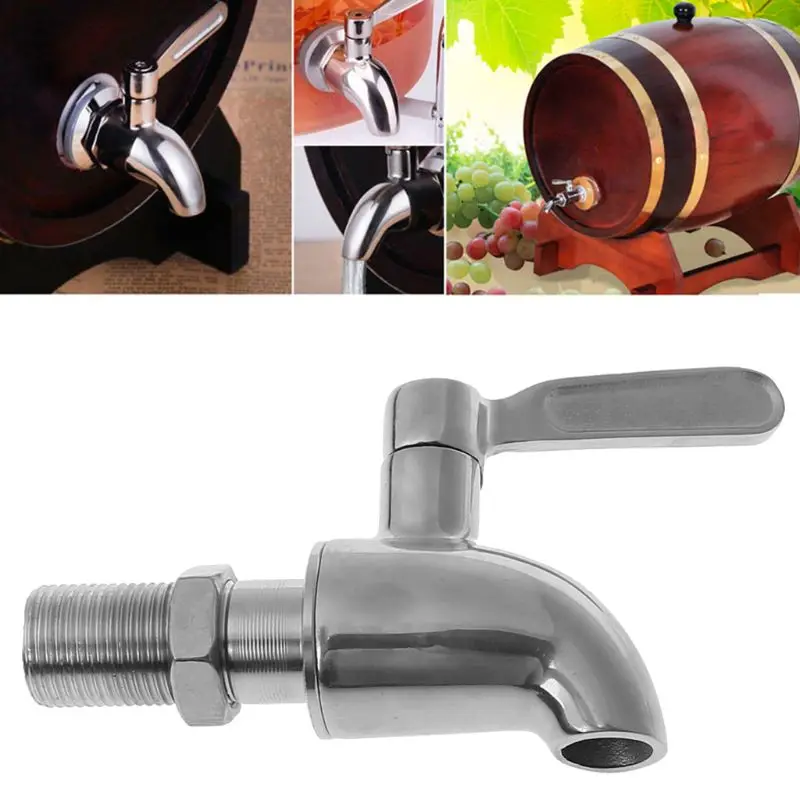 

Stainless Steel Beverage Drink Dispenser Wine Barrel Spigot / Tap / Faucet M16 T21C