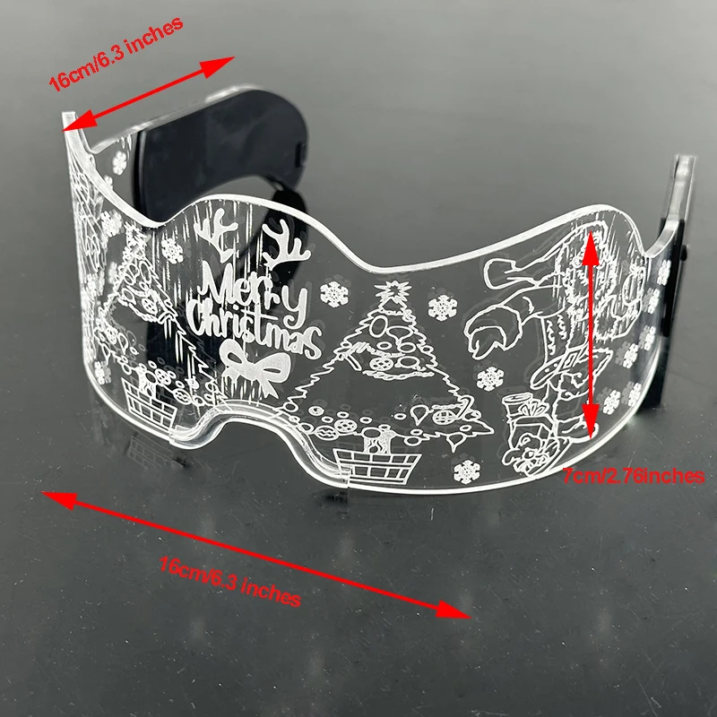 Красочные рождественские очки с рисунком дерева Санта-Клауса модные для ночного