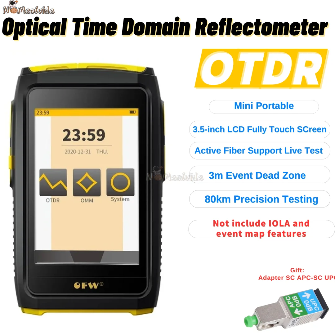 Mini OTDR GPON EPON Active Fiber Test 1550nm 20dB Optical Fiber Reflectometer Touch Screen OPM VFL OLS Fiber Tester