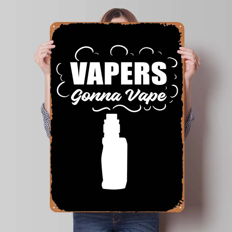 Электронная сигарета Vapers Going электронная Chainsmo жестяной плакат уличные декорации