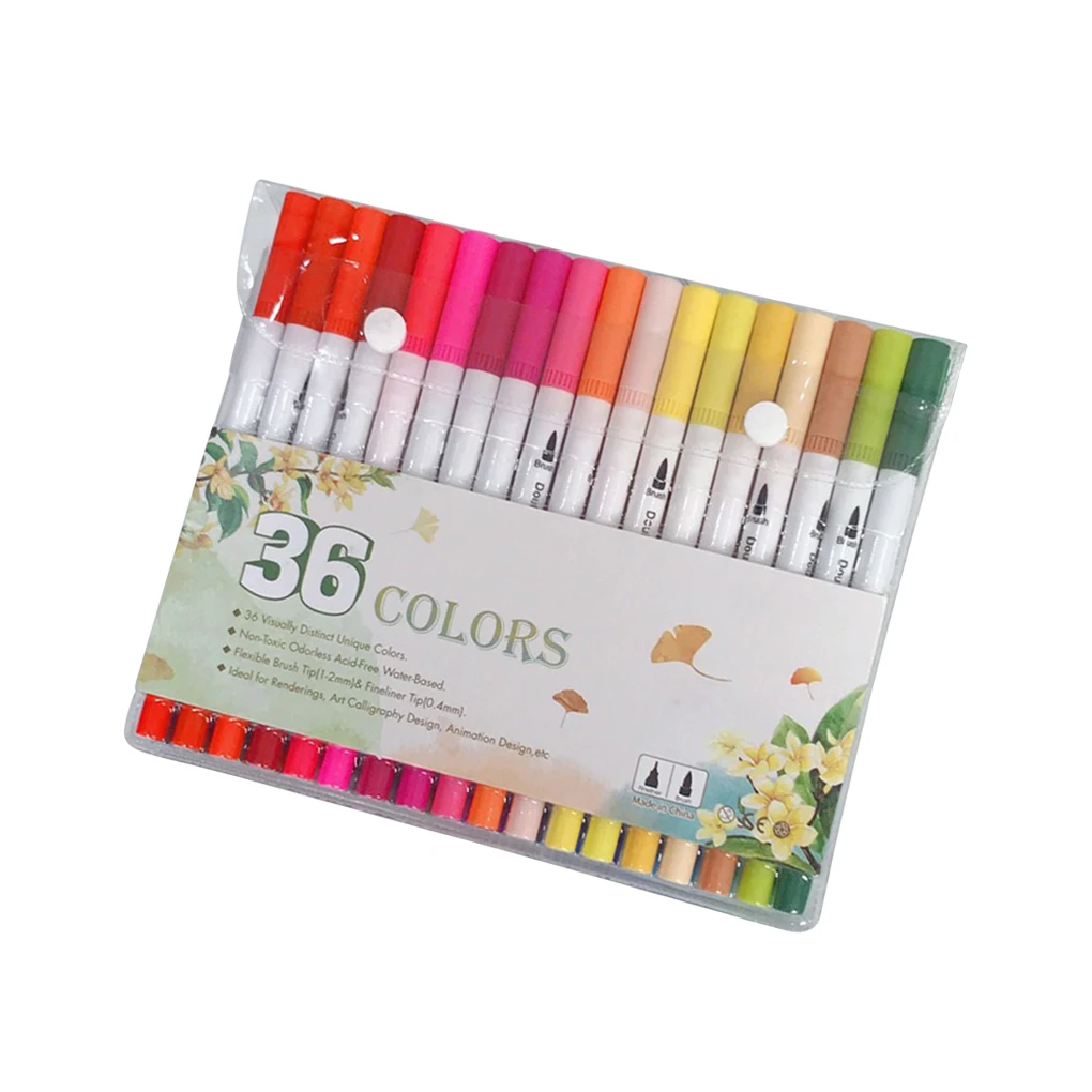 

24PCS 36PCS 100PCS Colors Fine Liner Quick Dry Drawing Pen Art Marker Colorful Smooth Watercolor Pens Dual Tip Brush