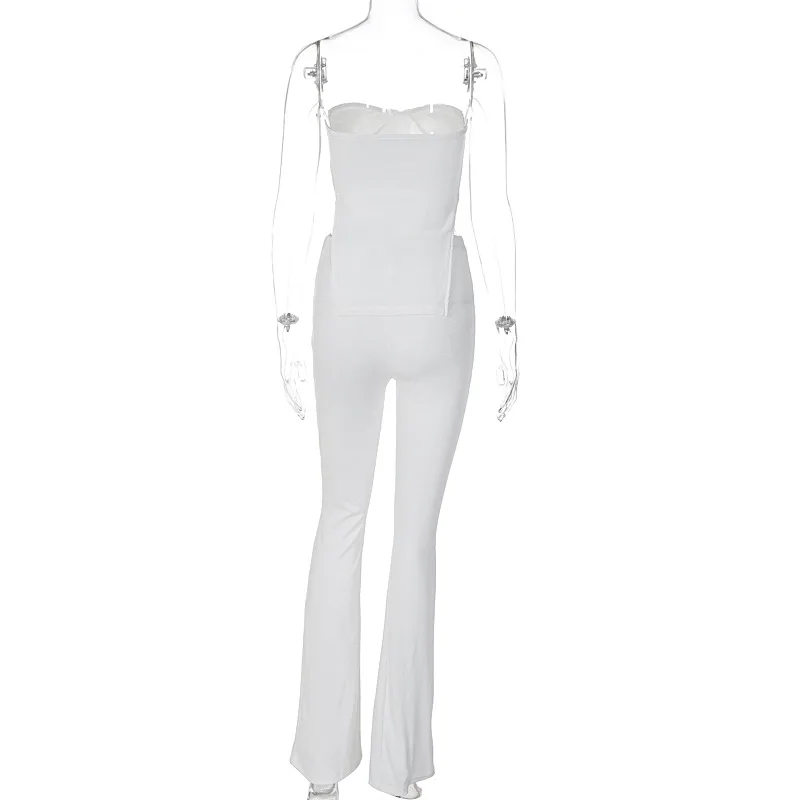 Женская одежда SKMY Y2k Новинка лета 2024 модный однотонный Асимметричный Топ без