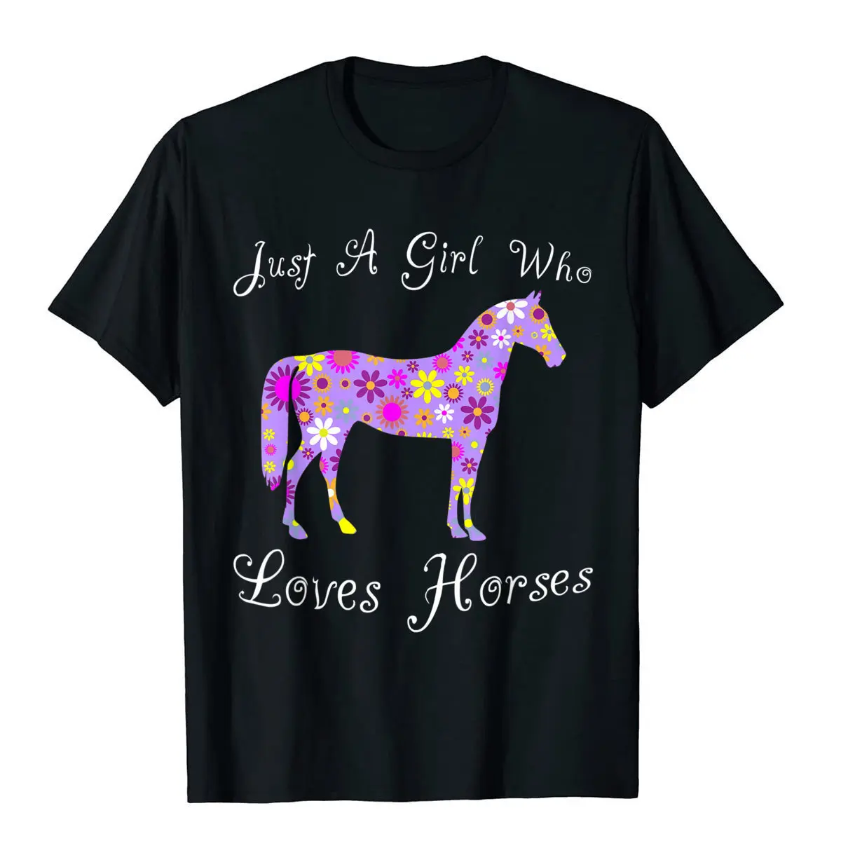 

Fun Horse Lover Gifts Fashion Large Men's and Women's Personalized Funny Short Sleeve T-shirt Spring and Summer