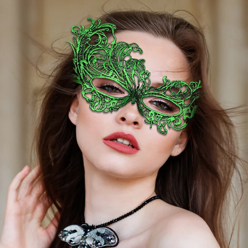 

Gilded Thickened Lace Mask Party Half Face Halloween Masquerade Party Sexy Fun Eye Mask