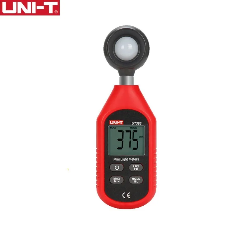 

UNI-T UT383 Light Meter 200,000 LUX Digital Luxmeter Luminance Lux Fc Test Max Min Illuminometers Photometer