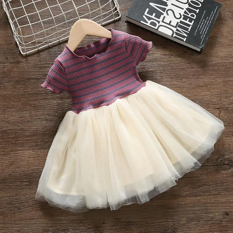 

Girls' Summer Dress 2022 New Western Style Children's Dress Summer Princess Dress Children Baby Girl Skirt Short Sleeve