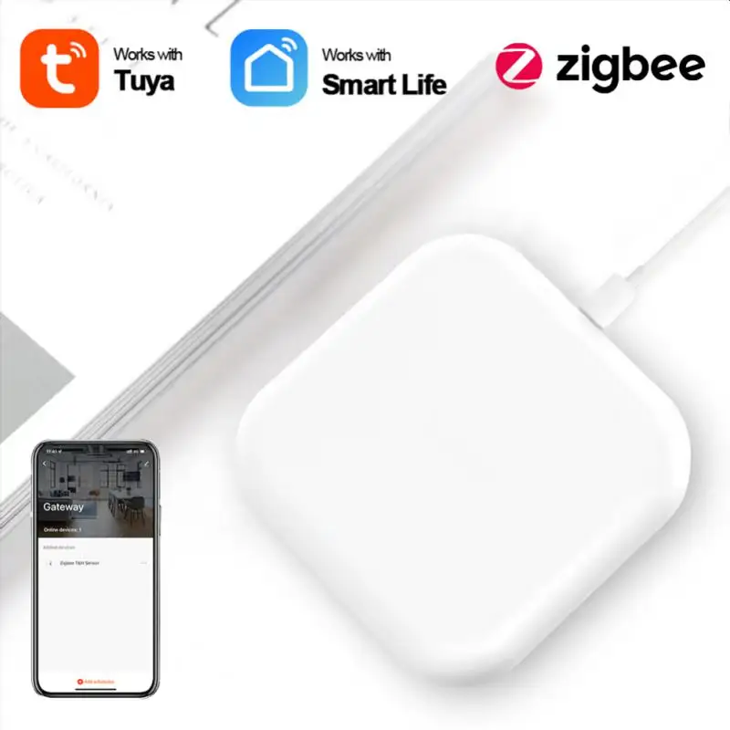 

Мост Aubess Tuya Zigbee для умного дома, хаб-шлюз Zigbee с дистанционным управлением через приложение Smart Life, работает с Alexa