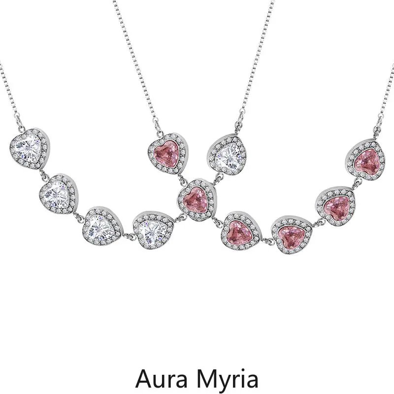 

Модное ожерелье с кулоном из нержавеющей стали, ювелирные изделия, нежное блестящее ожерелье-чокер с фиолетовым и белым цирконом и хрусталь...