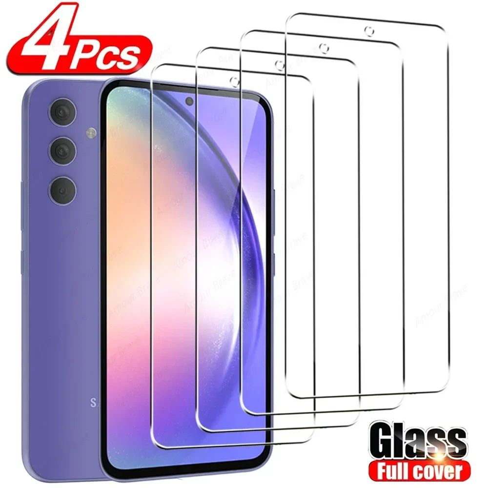 

4Pcs Tempered Glass For Samsung Galaxy A54 A53 A52 A51 A71 A34 A14 A24 A33 A22 A23 A70 A73 A12 A13 A32 4G 5G Screen Protector