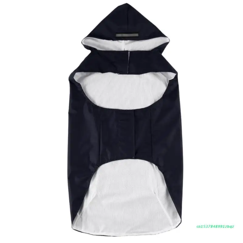 

Large Dog Raincoat Pet Water Proof Clothes Lightweight Rain Jackets Windproof Poncho Hoodies with Strip Reflective