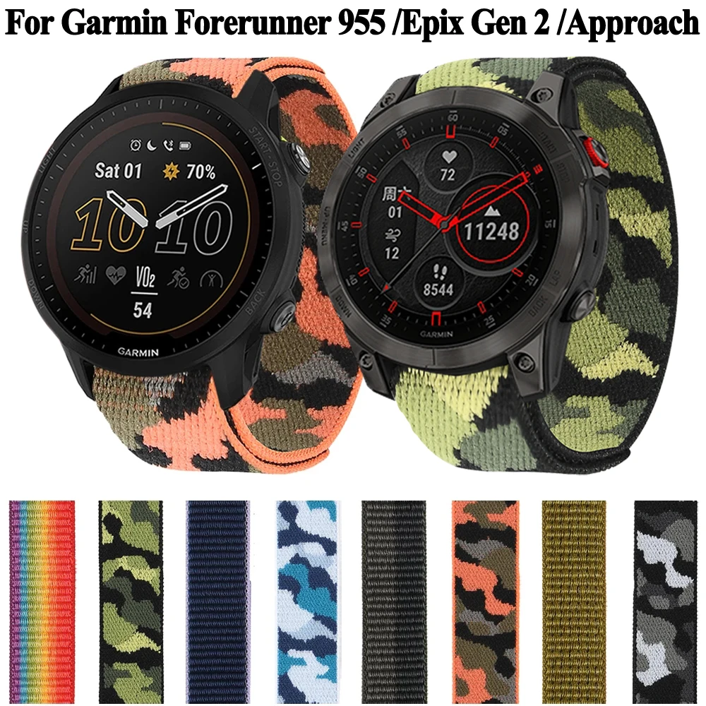 

Nylon Strap For Garmin Epix Gen 2 Forerunner 955 945 935 745 Approach s60 s62 instinct 2 Descent G1 Smart Watch Band Bracelet