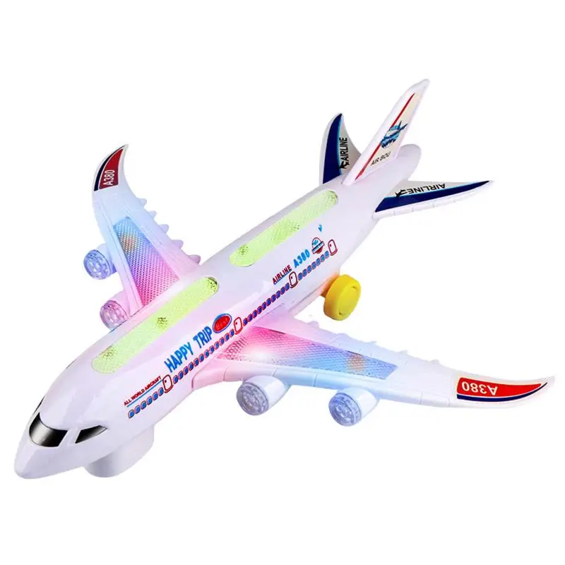 

Kids Airplane Toys Airplane Toys With Flashing Lights And Sounds Bump And Go Action Kids Aircraft LED Lights Music Plane Toys