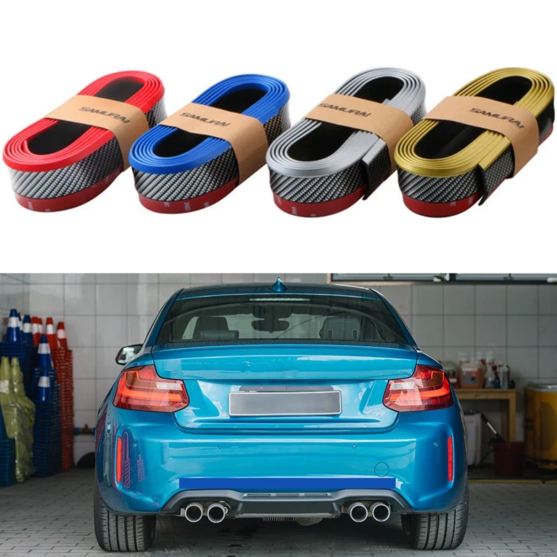 

A 2.5m Car Bumper Protector Car Sticker Body Kit Spoiler Bumpers Lip Rubber Double Color Car Styling Car Accessorie