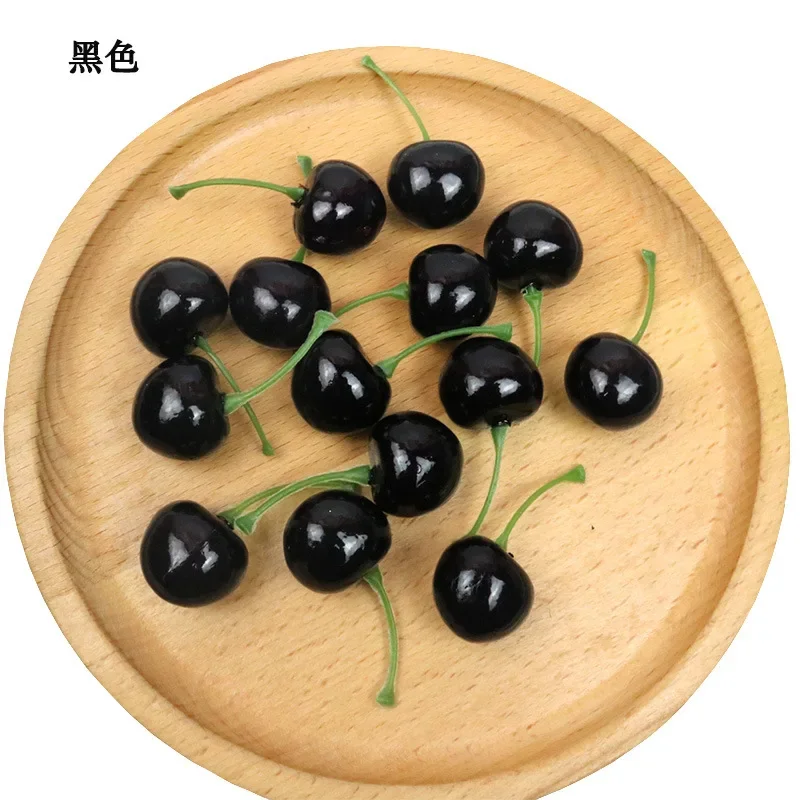 Искусственные вишни, пластик, набор из 30 штук