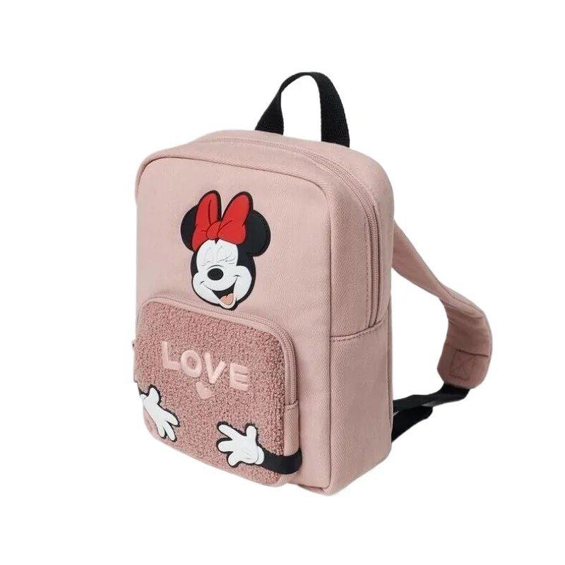 Новый модный школьный рюкзак Минни розовый плюшевый с принтом подарки на