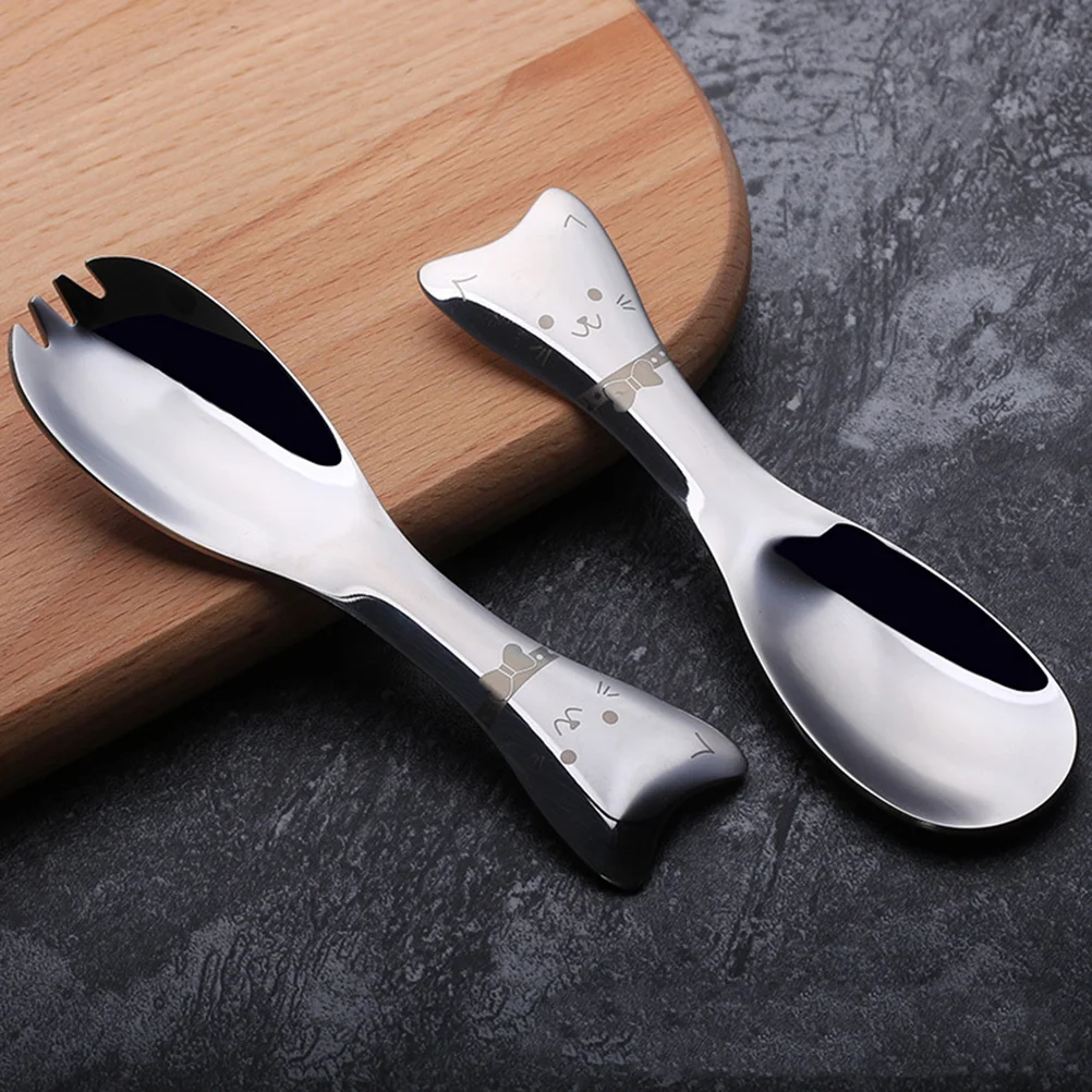 

2PCS Scoop Short Handle Cat Sugar Spoon for Eating Home