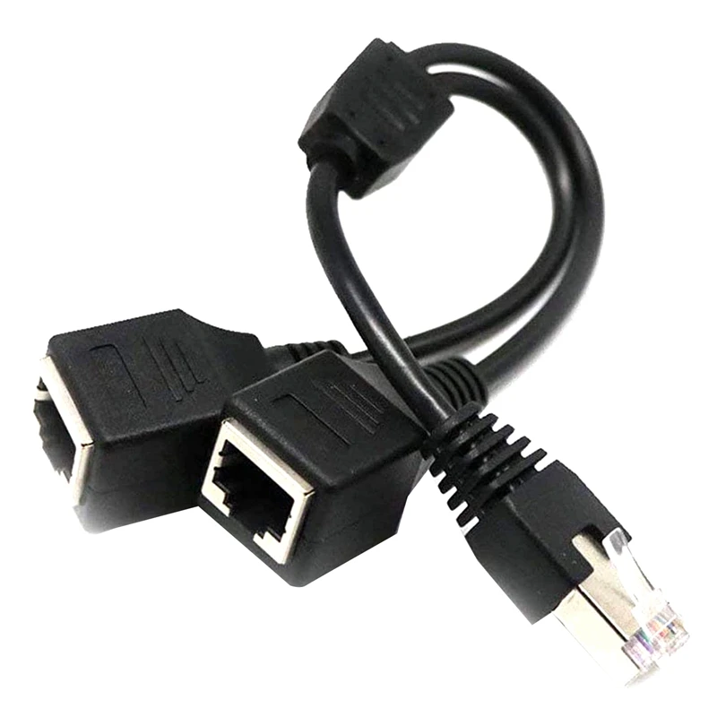 Разветвитель кабеля RJ45 с 1 штекера на 2 гнезда Ethernet для Super Cat5, Cat6, Cat7 LAN Ethernet Сетевой удлинитель адаптер