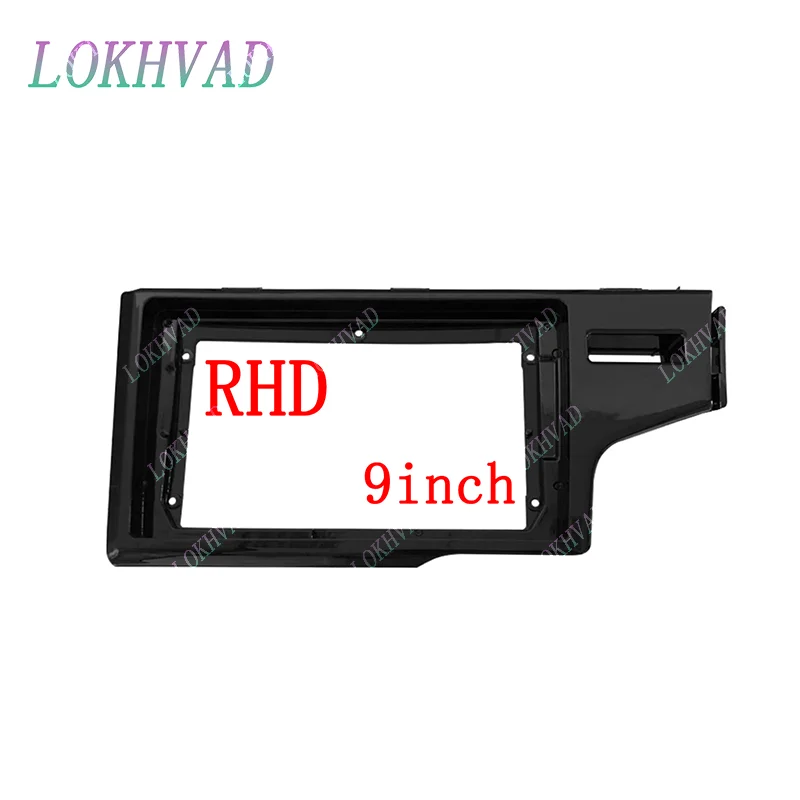 Фото 2 Din для HONDA JAZZ FIT 2014-2019 UV BLACK Автомобильная рамка Android Комплект панели Центральный лицевой кабель видео жгут canbus №4