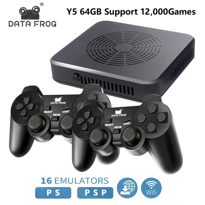 Игровые ретро-консоли DATA FROG Y5 с поддержкой 12000 игр HDMI беспроводные контроллеры 2P/