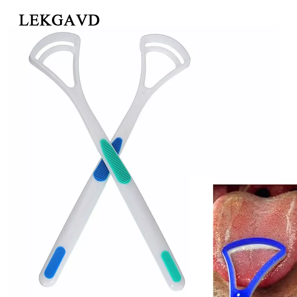 

2pcs /Pack Tongue Brush Tongue Cleaner Scraper Cleaning Tongue Scraper For Oral Care Oral Hygiene Keep Fresh Breath
