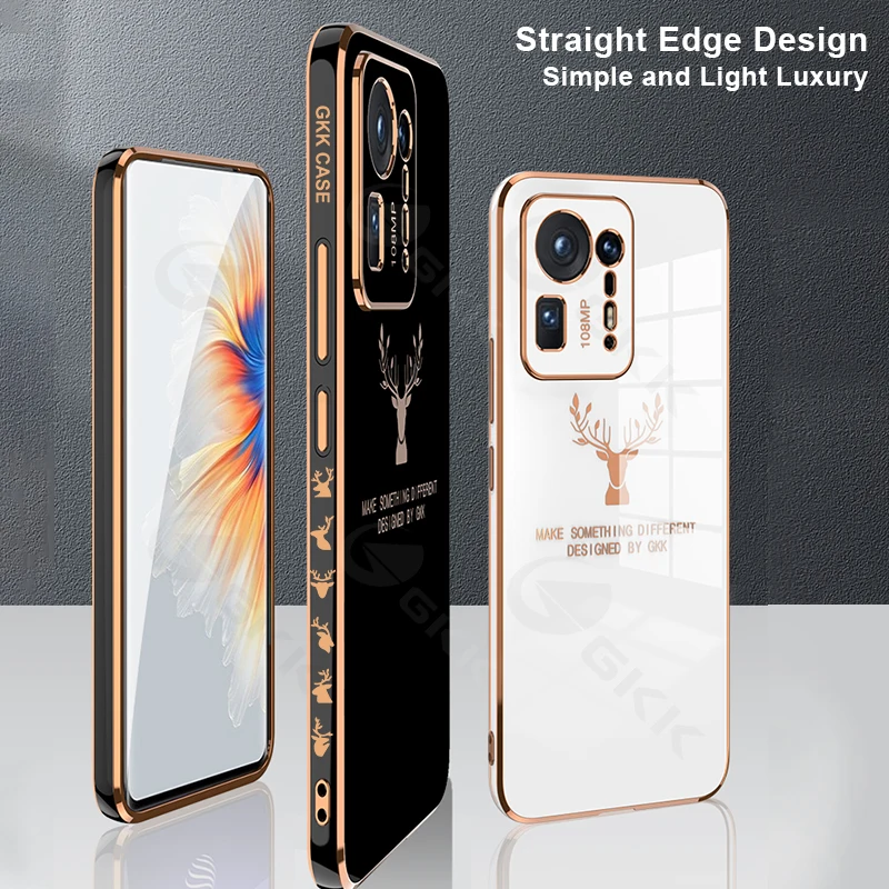 

Чехол GKK для Xiaomi Mix 4, противоударный защитный чехол с прямым силиконовым краем для Xiaomi Mi 11 lite Pro Ultra Shell